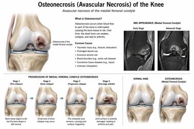 Osteonecrosis of the Knee infographic — Robert Pettit, MD