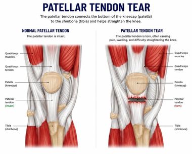 Patellar Tendon Tear infographic — Robert Pettit, MD