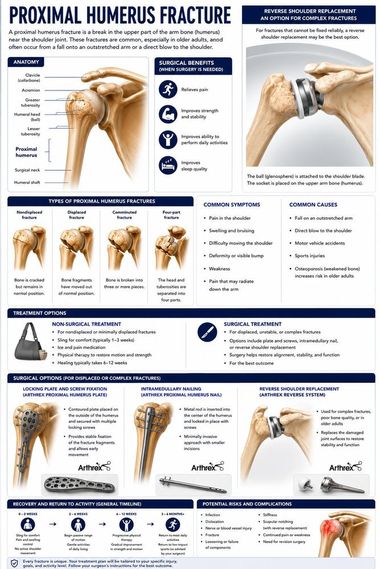 Proximal Humerus Fractures infographic — Robert Pettit, MD