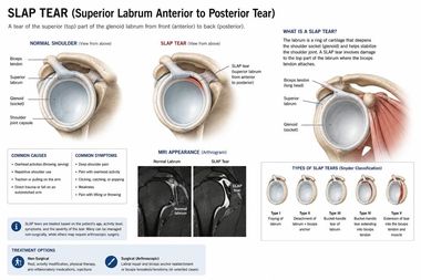 SLAP Tear infographic — Robert Pettit, MD